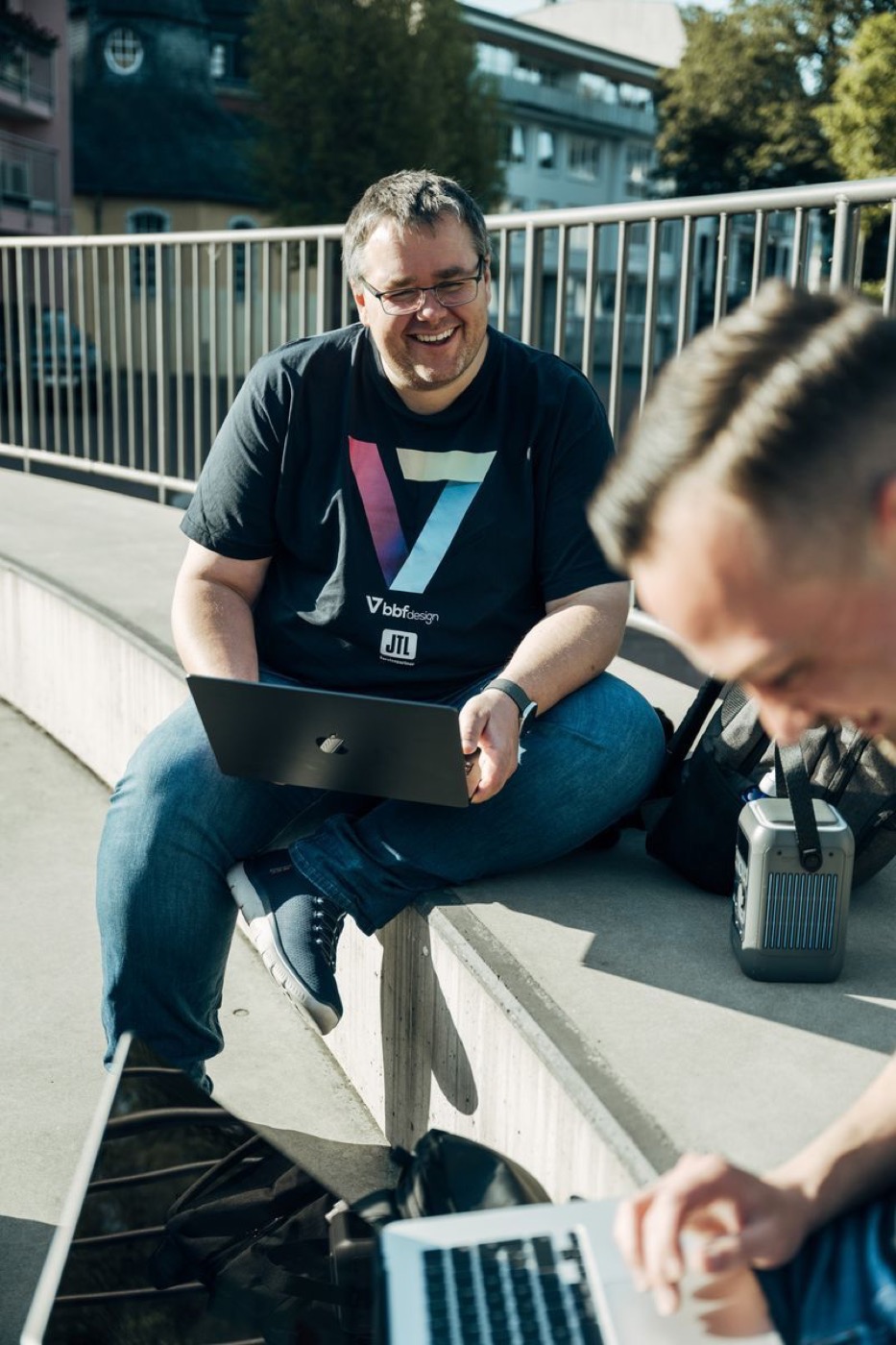 Björn Alexander Binder von bbfdesign im persönlichen Austausch