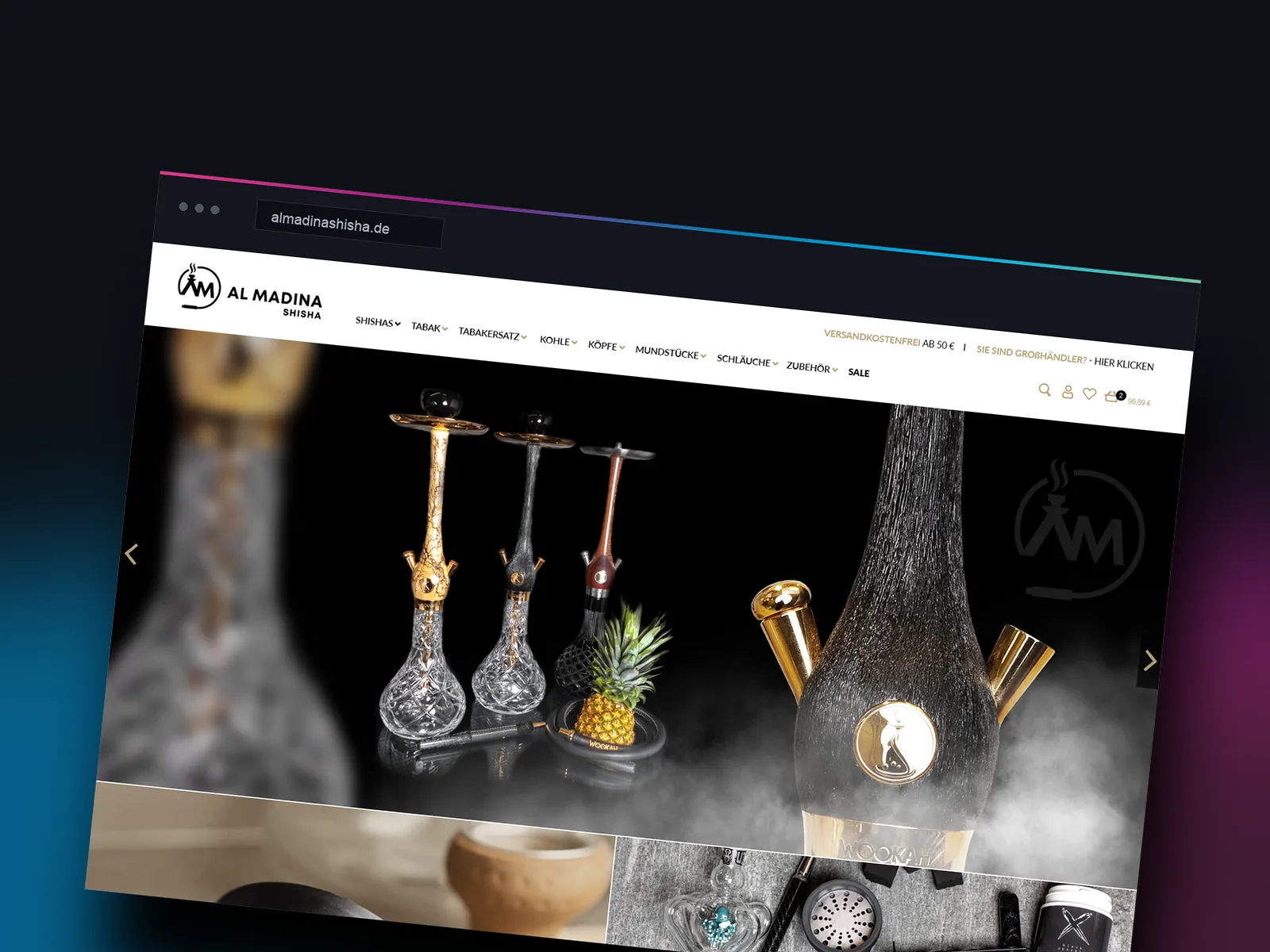 Teaser-Grafik der Referenz Almadina Shisha