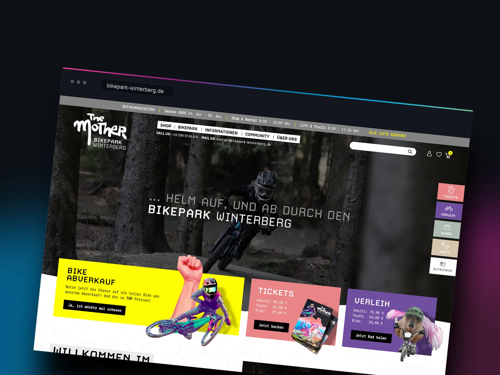 Teaser-Grafik der Referenz Bikepark Winterberg