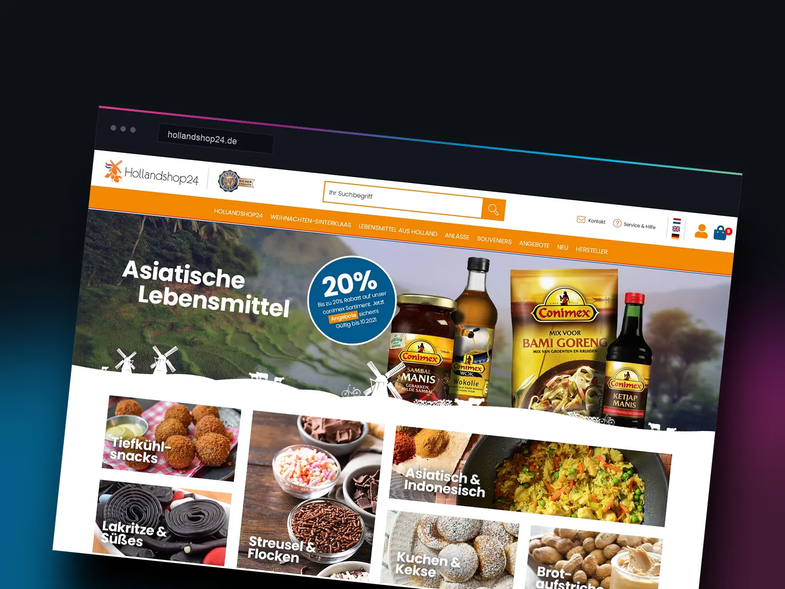 Teaser-Grafik der Referenz Hollandshop24