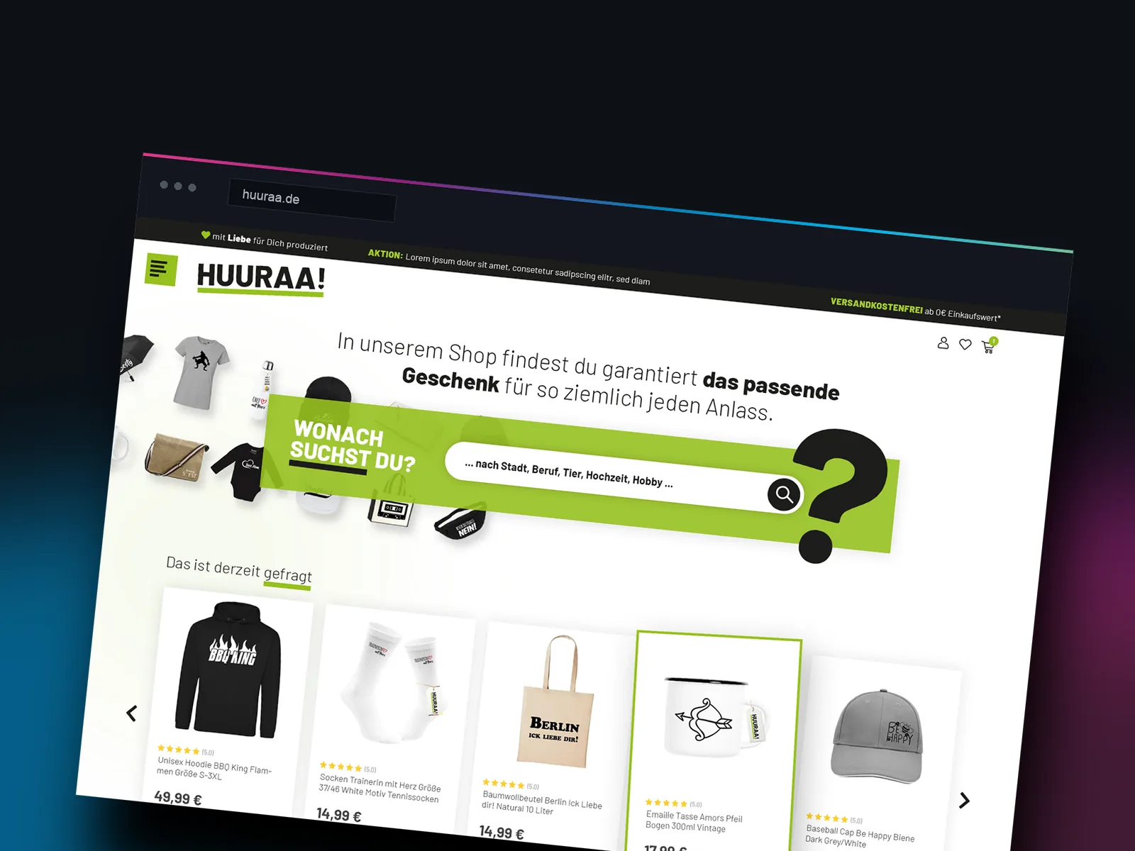 Teaser-Grafik der Referenz HUURAA!