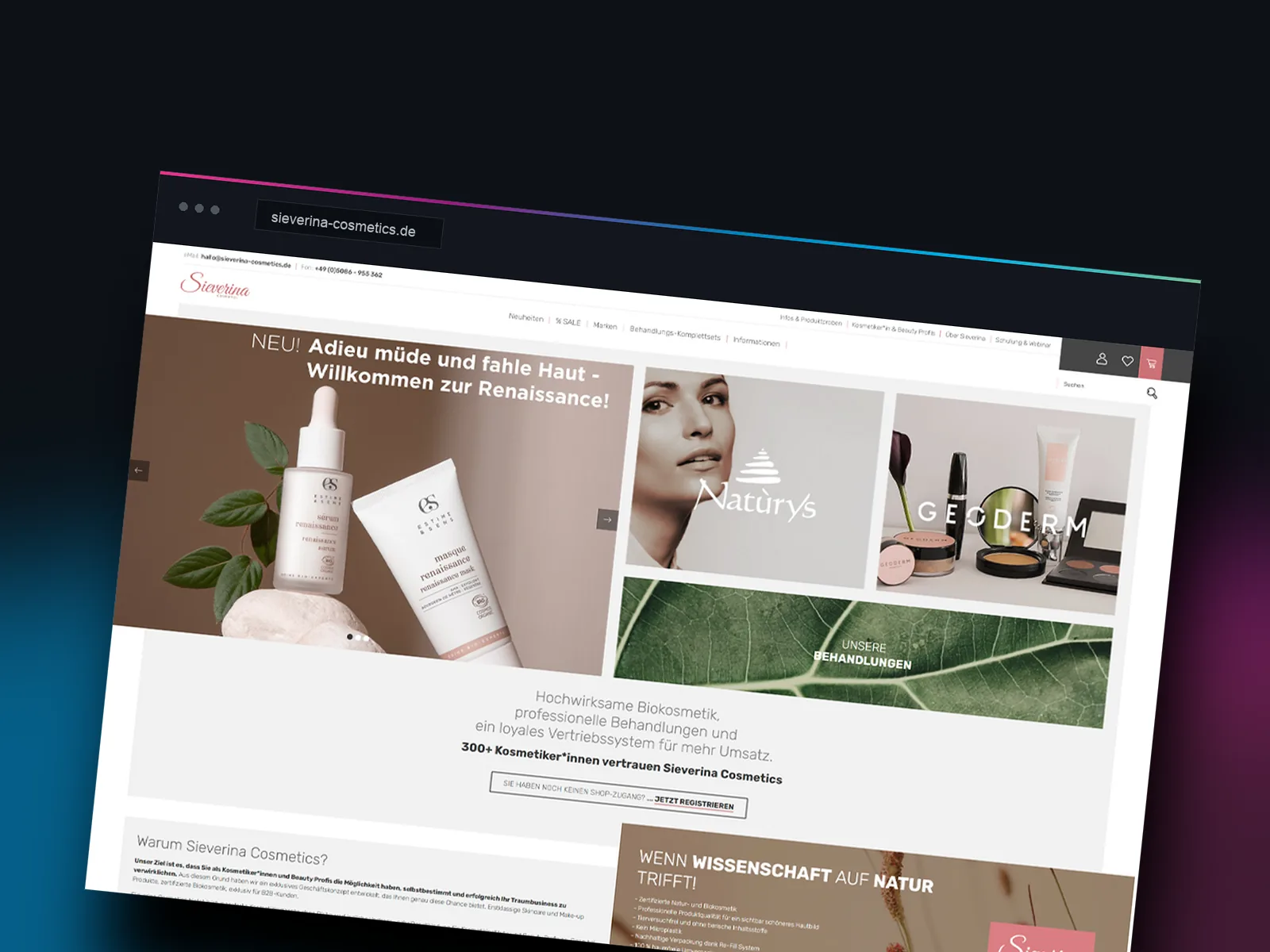 Teaser-Grafik der Referenz Sieverina Cosmetics