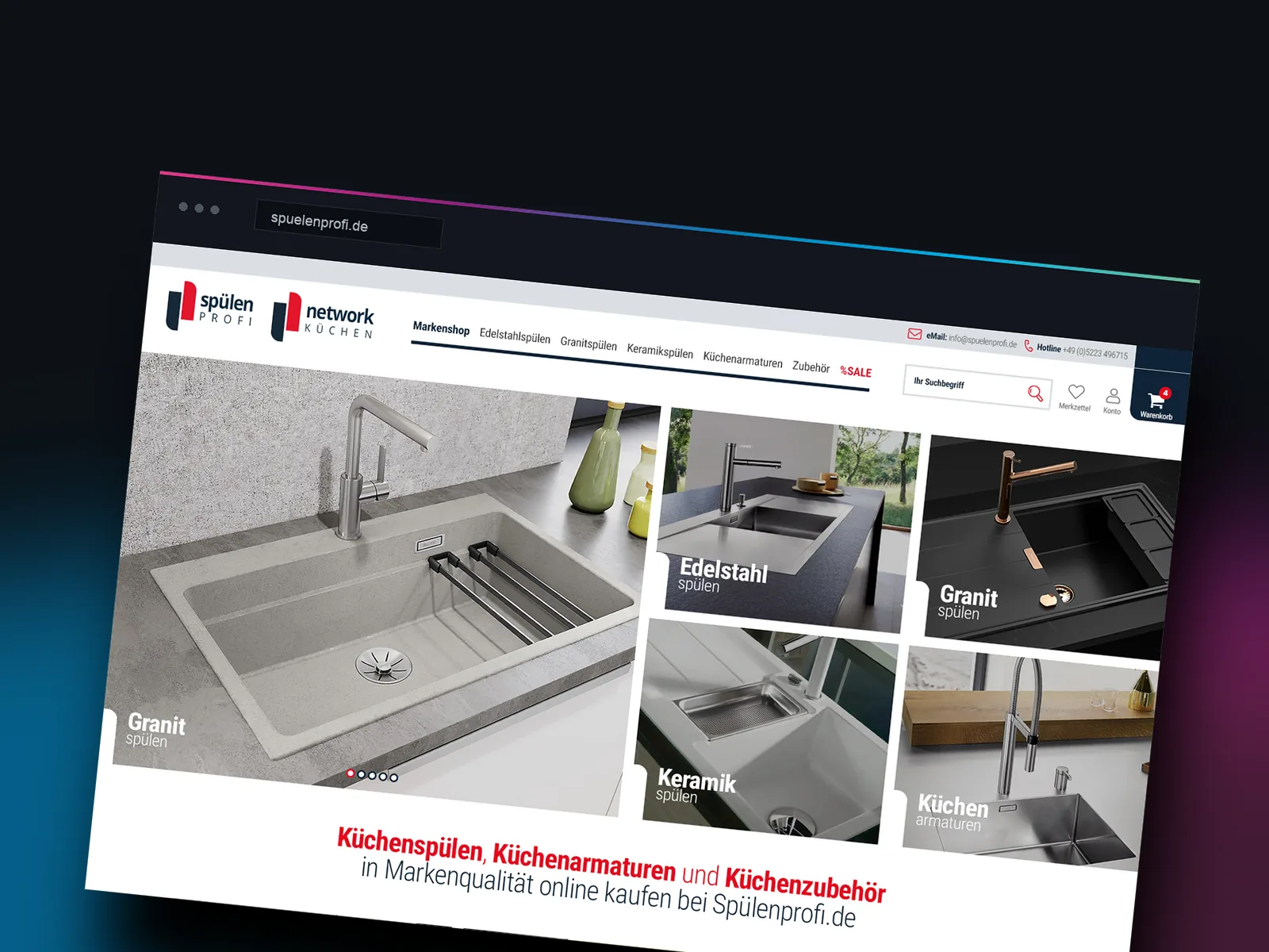 Teaser-Grafik der Referenz Spülenprofi