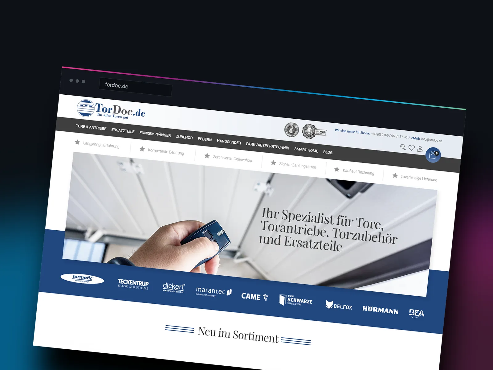 Teaser-Grafik der Referenz TorDoc GmbH
